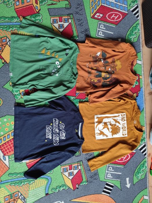 Zestaw bluzek chłopięcych na długi rękaw r.104