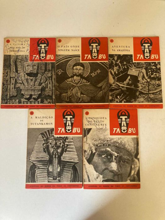 5 Livros - Colecção TABU - Aventura do Homem em Todos os Continentes
