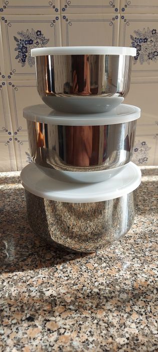 Conjunto 3 taças inox iCook da Amway