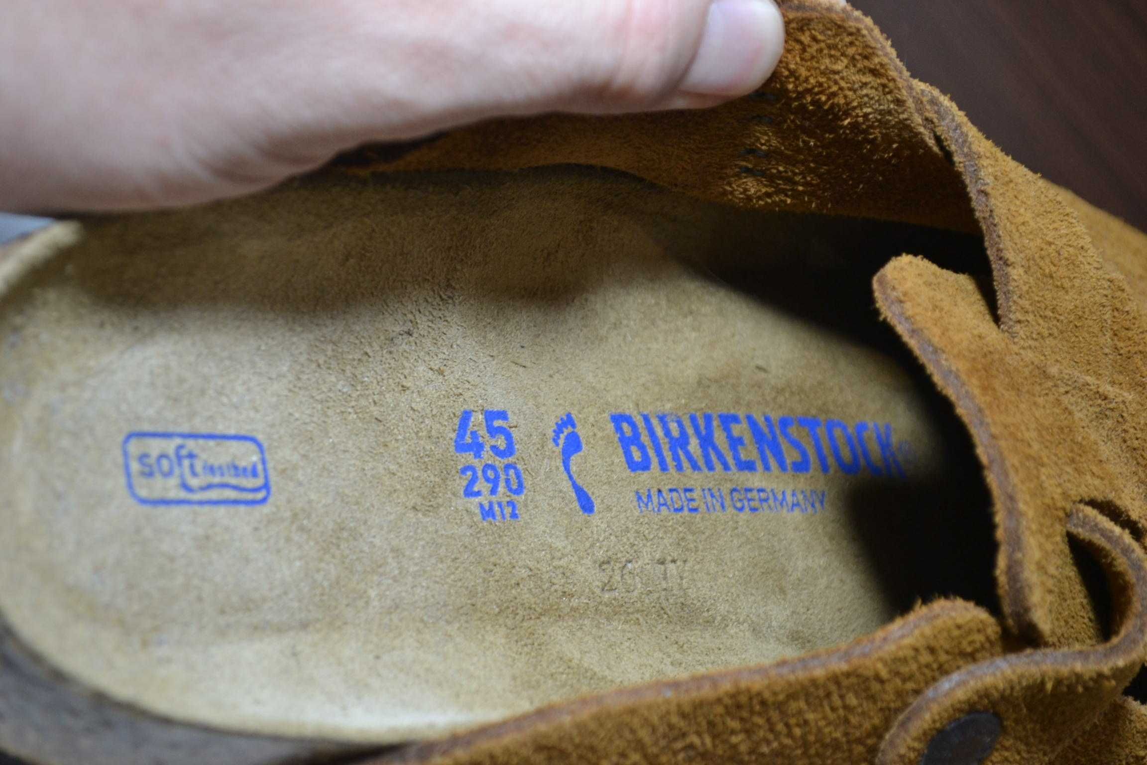 birkenstock 45-46р шлепанцы кожаные оригинал мужские