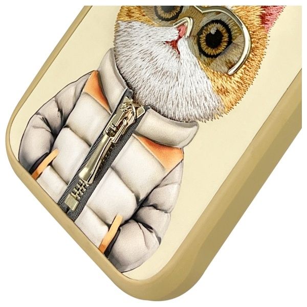 Nimmy etui iPhone 16 Pro 6.3" khaki      Cool&Cute 2.0 Cat