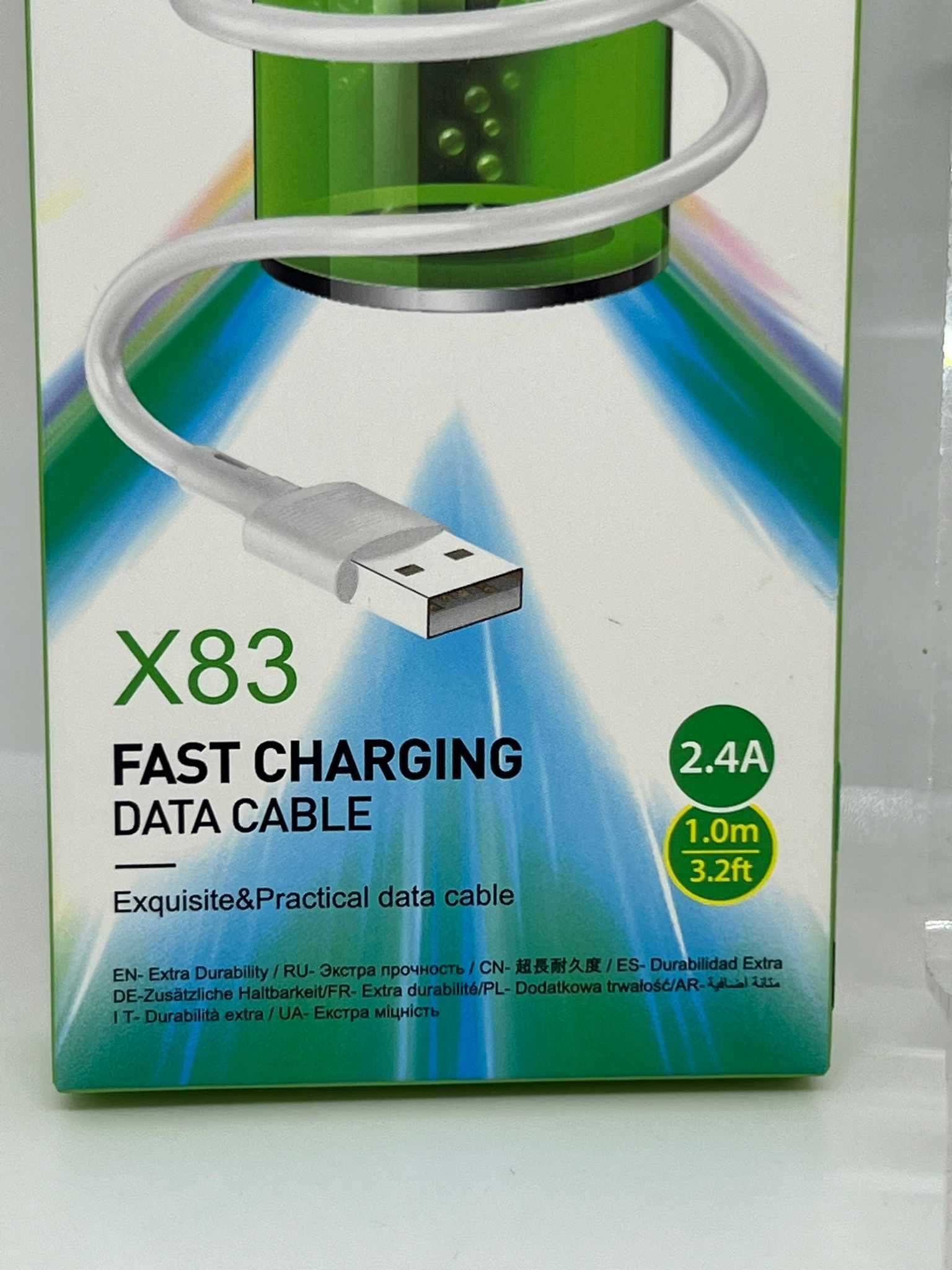 Kabel USB do Lightning 2,4A. wysoka jakość! Do iPhone - 1m | Biały