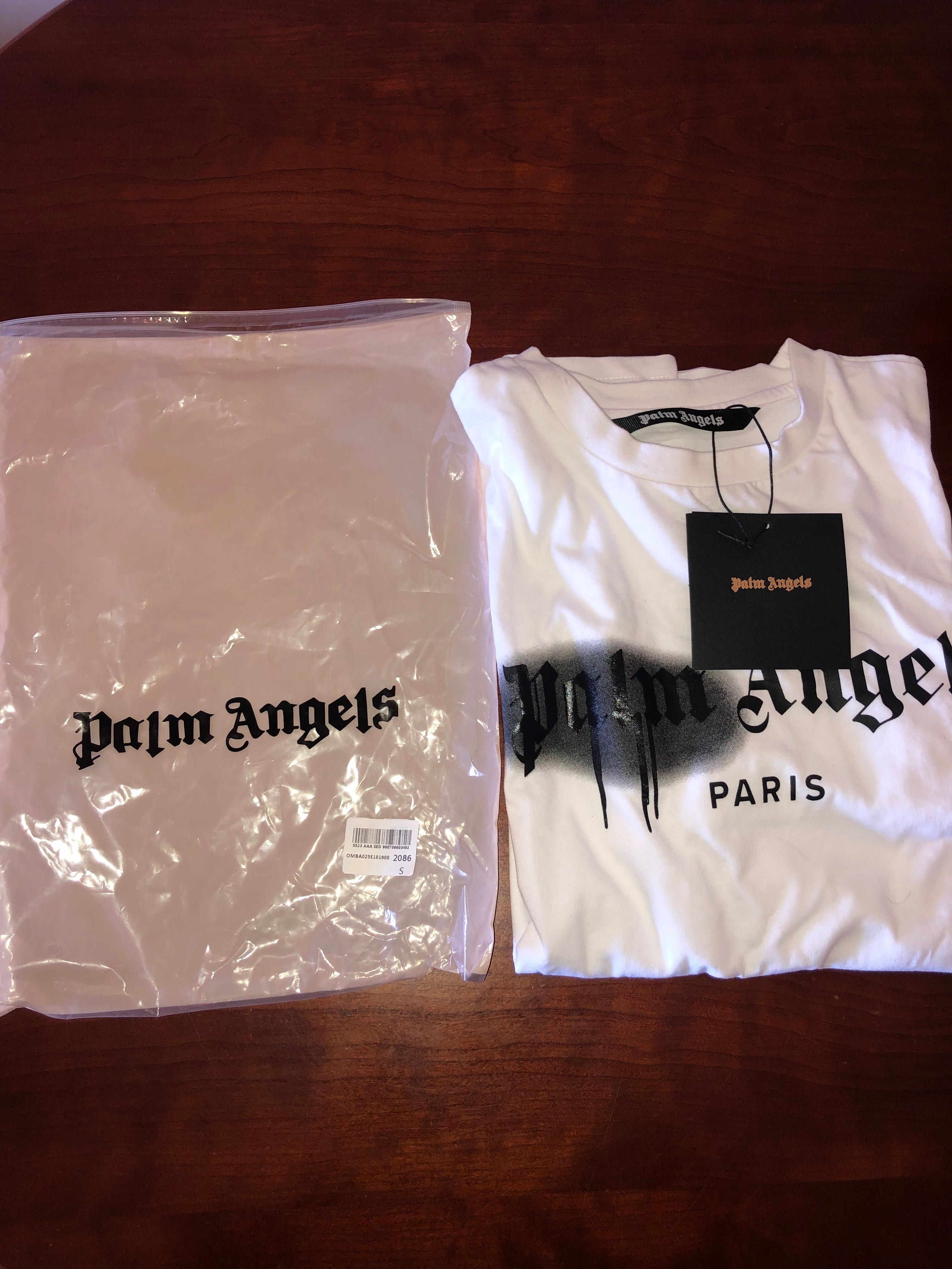 PALM ANGELS - Paris Sprayed Logo T-Shirt