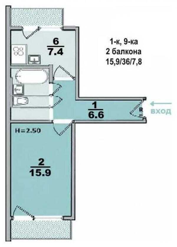 Продам 1 кімнатну квартиру двобалконку, м. Перемога 5 хв.