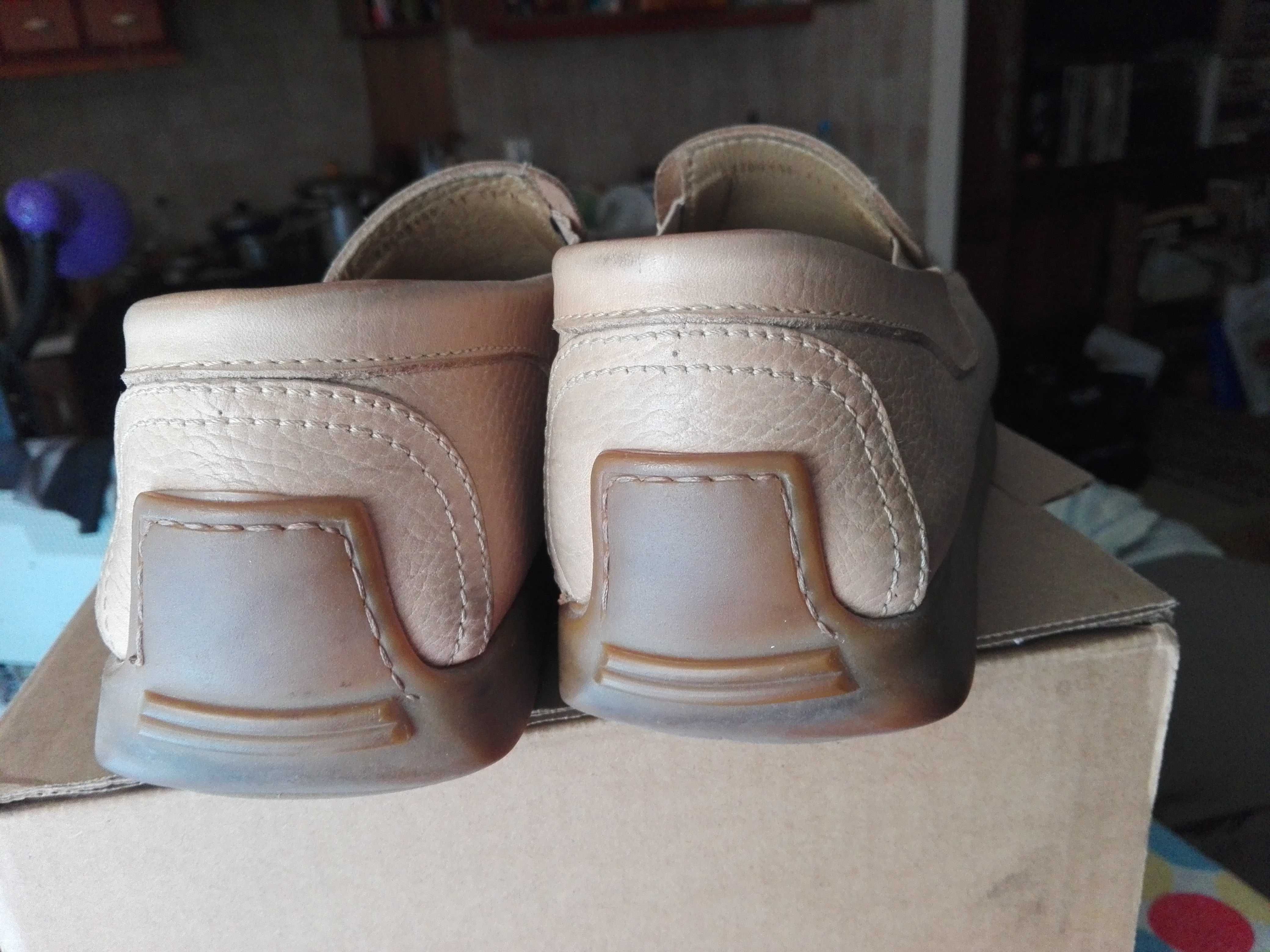 Męskie skórzane mokasyny Scholl 41 buty made ecco clarks skóra ITALY