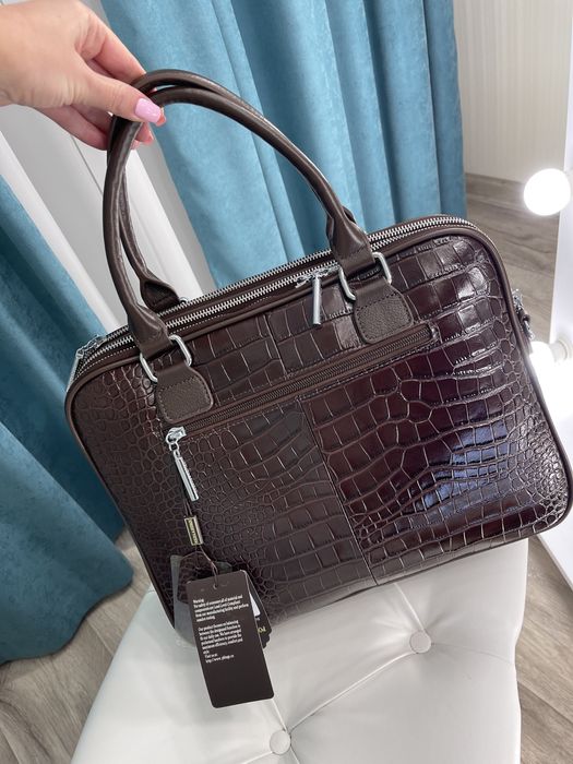 Женский портфель для документов 3 отдела кожа Портфель для документів