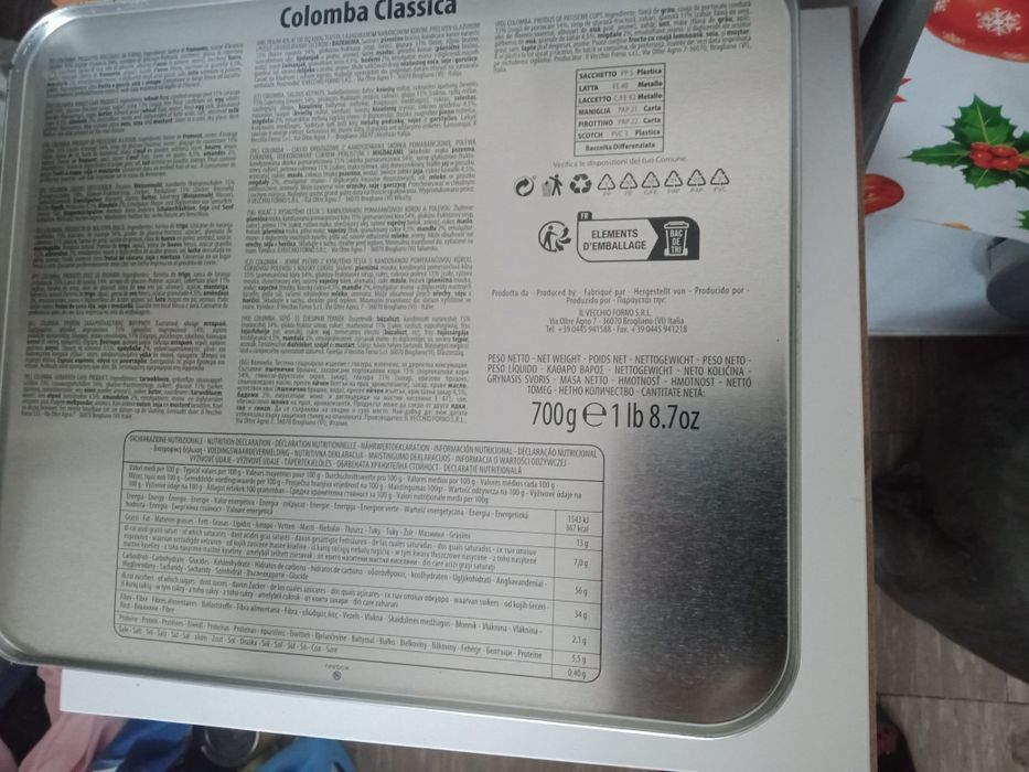 Pudełko metalowe Colomba Classica