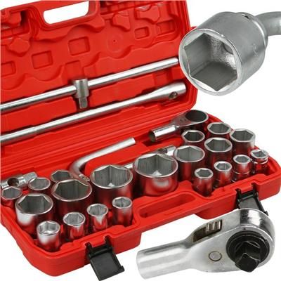Klucze nasadowe 3/4" 1" 21-65mm 6-kąt 26el