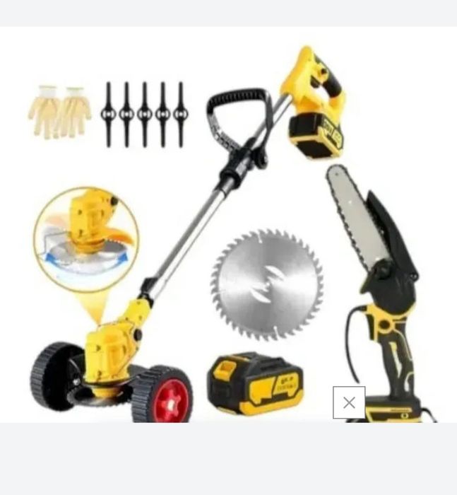 Газонокосилка Мини-пила цепная и газонокосилка 2в1