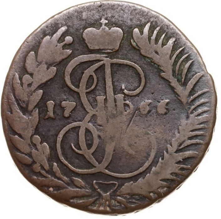 2 kopiejki 1766 Krasny Dwór Carska Rosja Katarzyna II moneta oryginaln