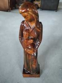 Figurka Matka Boska z dzieciątkiem - drewniana