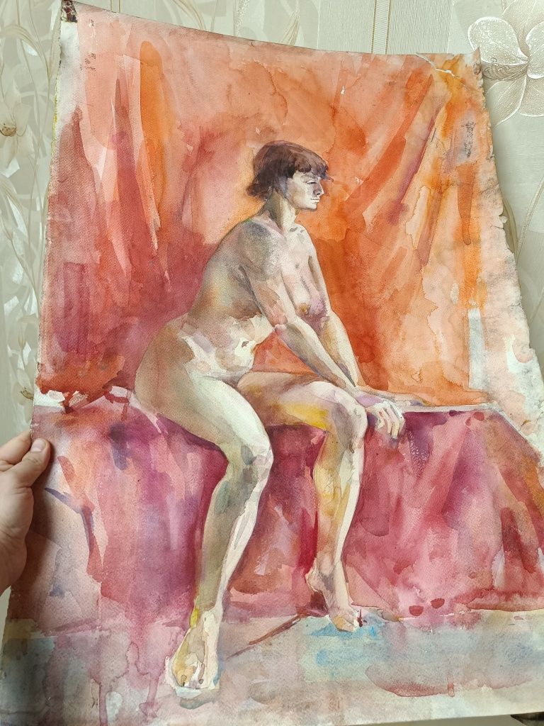 Акварель картина, живопись, искусство, портрет