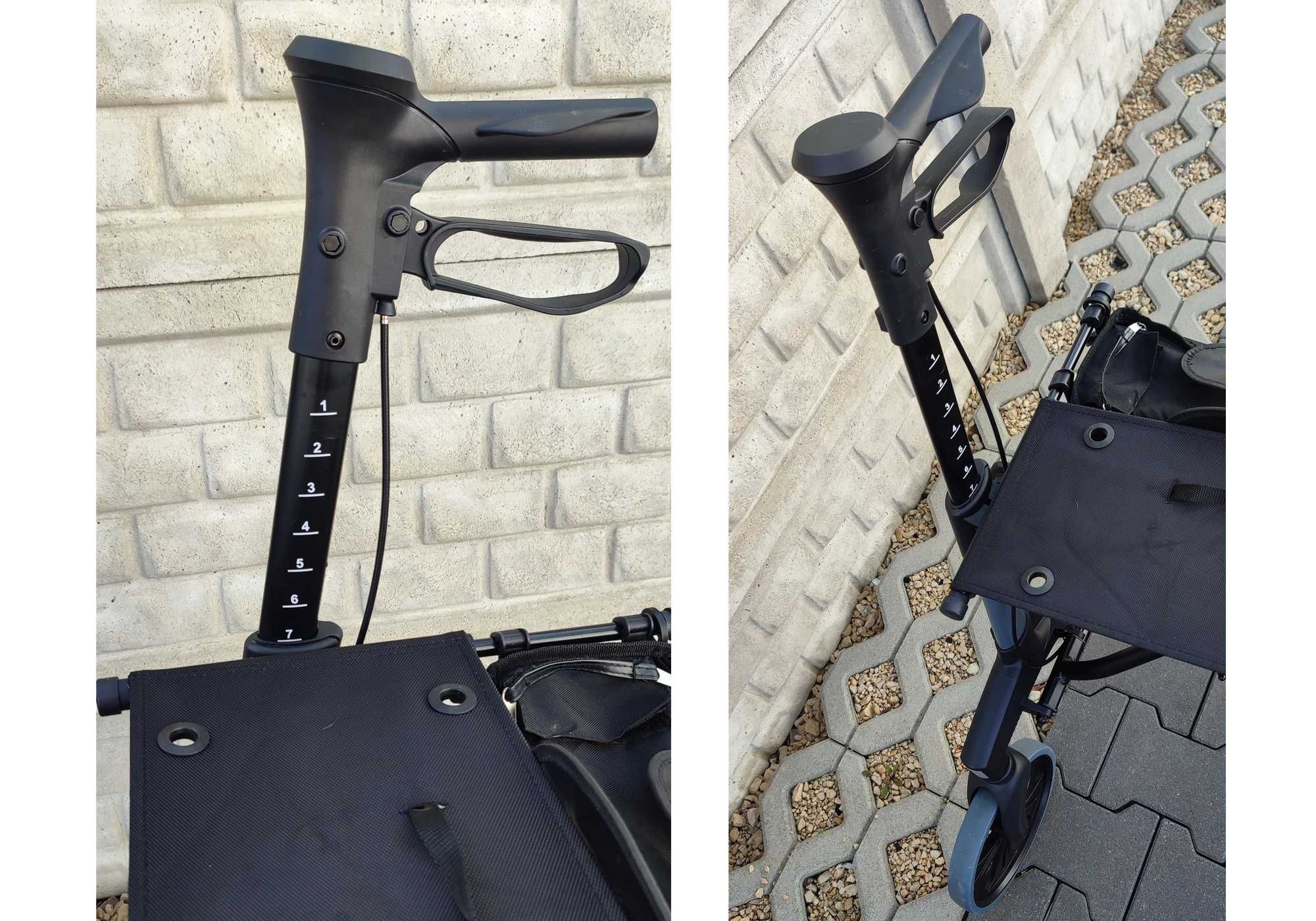 chodzik rehabilitacyjny balkonik rolator SKŁADANY siedzisko 150kg NOWY