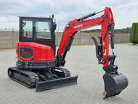 NOWA MINIKOPARKA AUGER 40, WAGA 3900 KG, KUBOTA silnik  KLIMA, POMPA TŁOCZKOWA, 3 ŁYŻKI, szybkozłącze, kciuk hydrauliczny