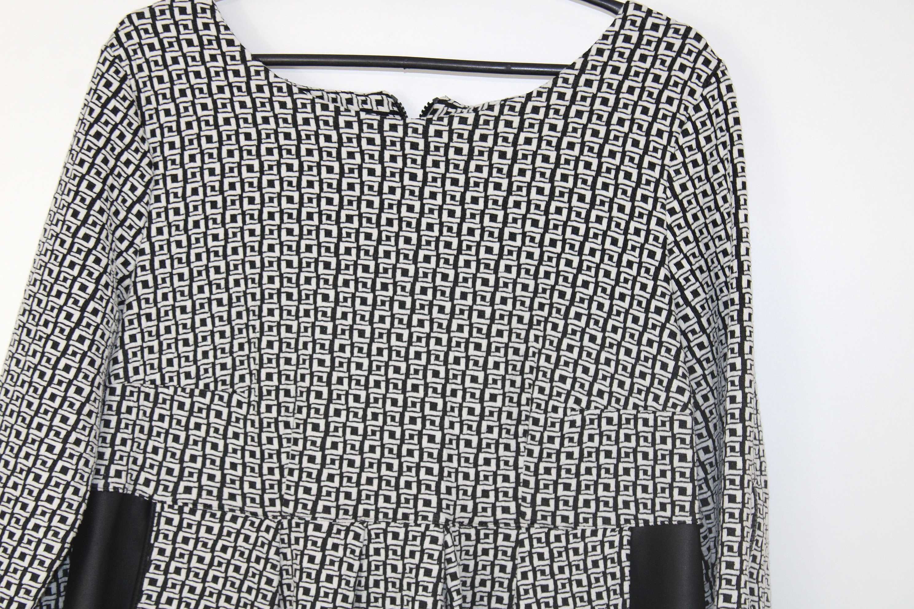 ODA Modna Wzorzysta Ciążowa Sukienka Midi 42/44 XL/XXL (u9)