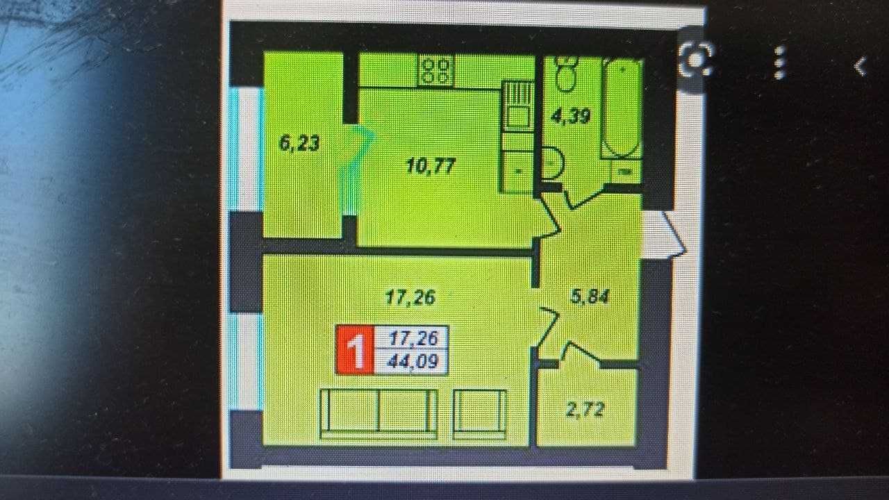 1 кімнатна квартира на Виставці в новобудові комфорт класу