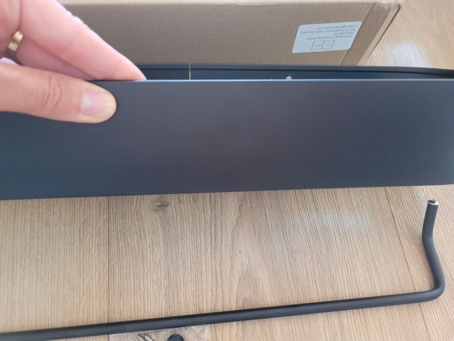 Półka łazienkowa, 38x6 cm, czarna