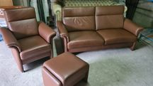 Wypoczynek Skórzany sofa Fotel Pufa Gepade