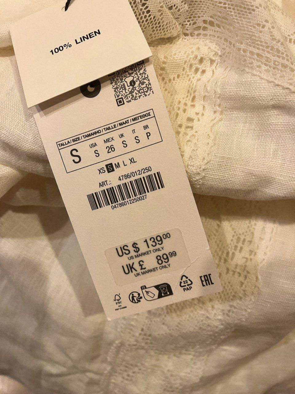 Сукня Zara Woman Collection 100% linen