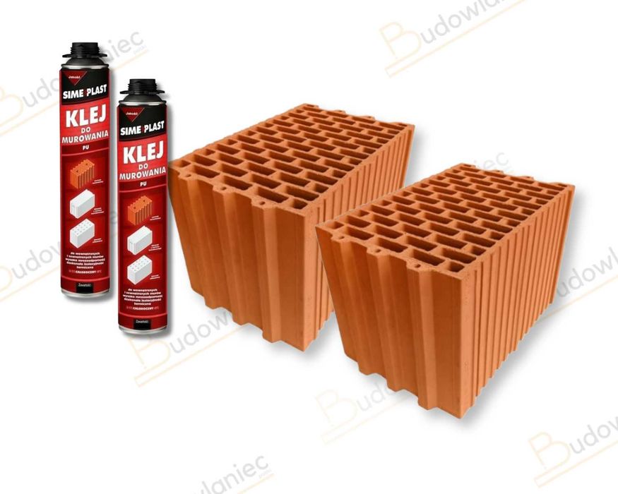 Pustak Thermopor P+W Leier PLAN 25 szlif kl.15 Cegła ceramiczna +HDS