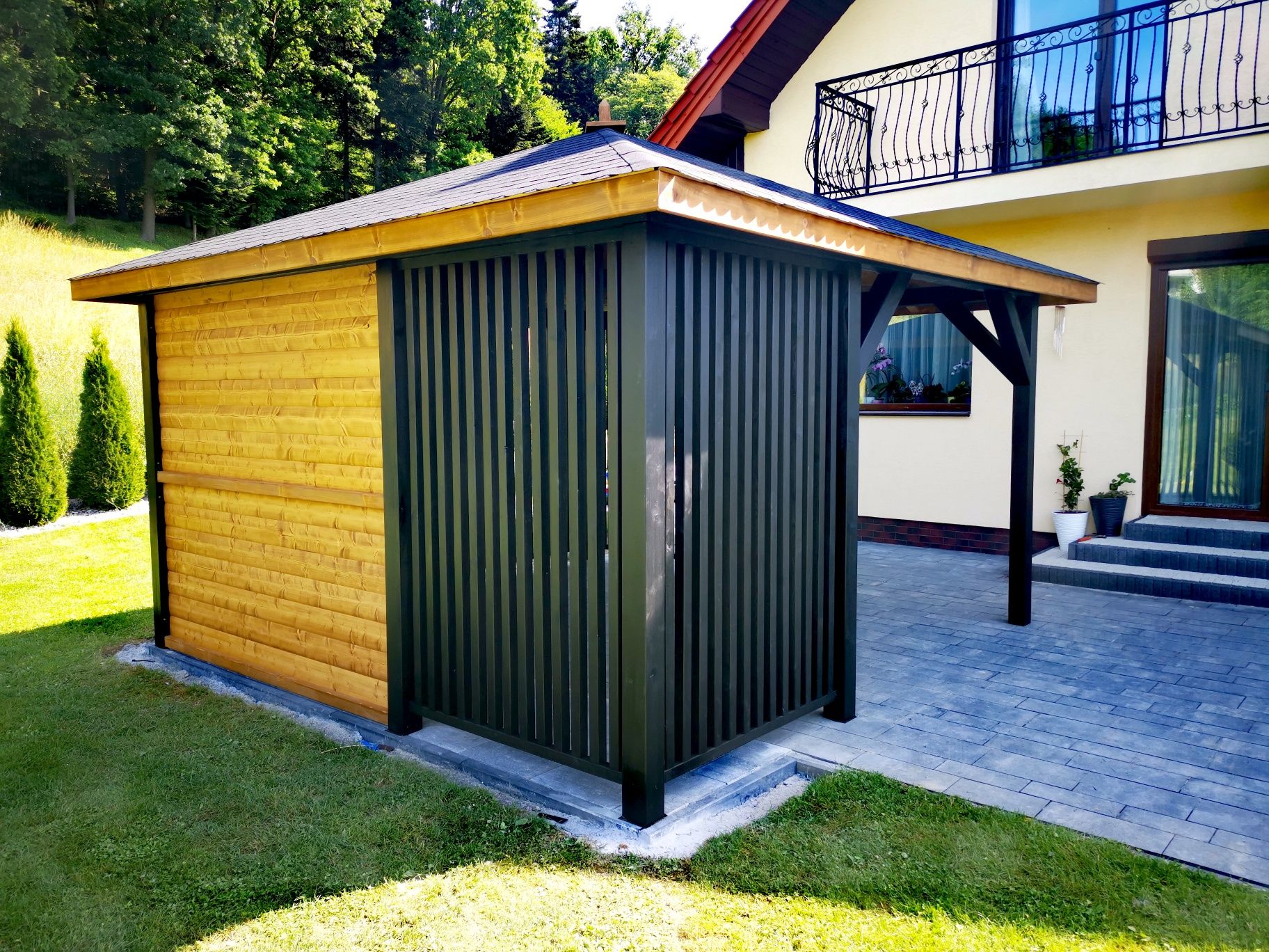 Altana 4x4 Z lamelami domek pergola lamele lamel