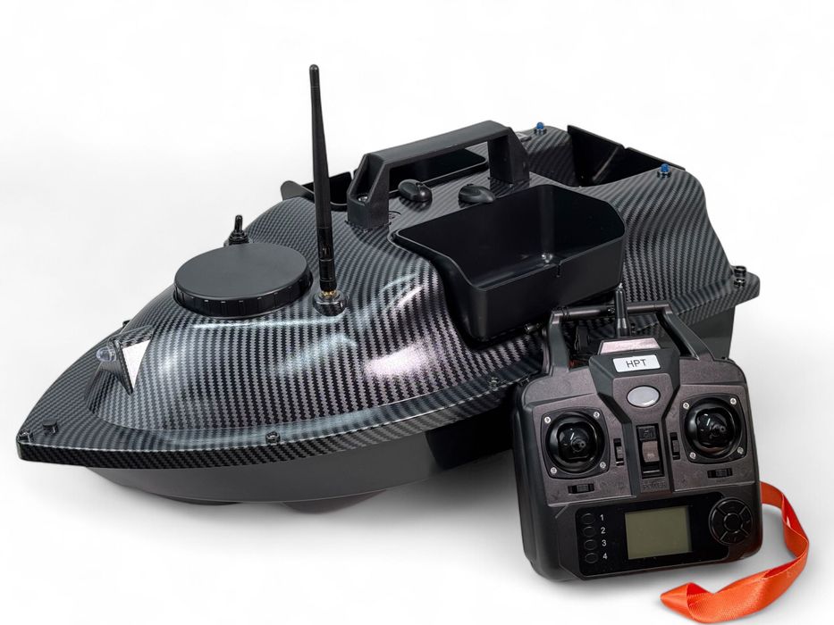 Короповий кораблик New Flytec D8, V010, V18  (3 бункера) GPS Карбон