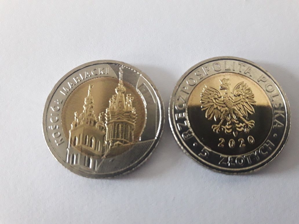 Moneta 5 zl Kościół Mariacki 2020r.