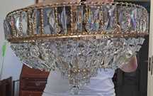 Candeeiro de teto vintage cristal