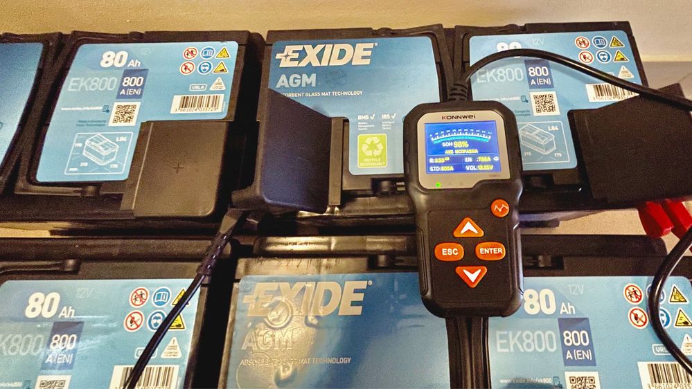 Акумулятор AGM Exide 80Ah, 800A, 2022 рік,  В наявності !