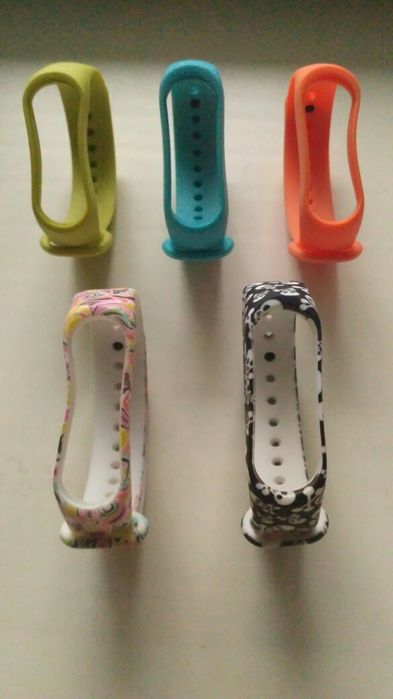 Ремешок на mi band 3/4 (одноцветные и с принтом)