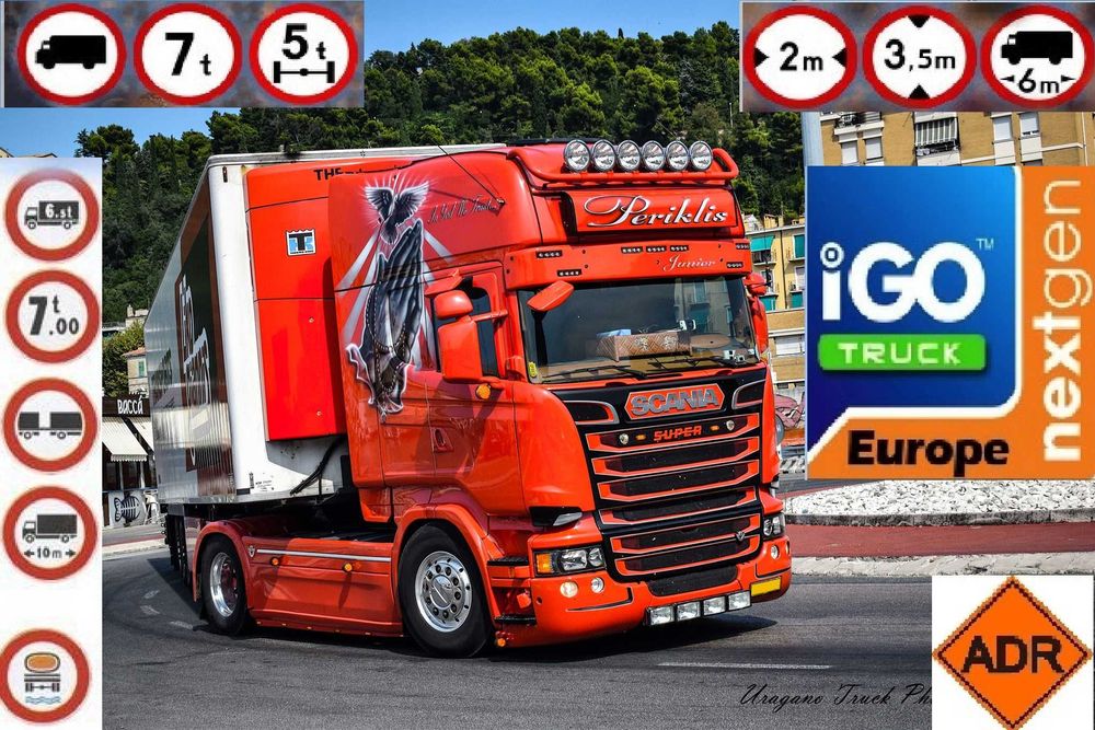 Tablet - Nawigacja IGO Truck - Tir, cała Europa + ADR
