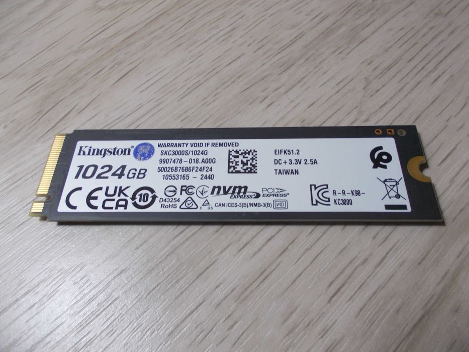 Dysk  SSD Kingston KC3000 1TB M.2