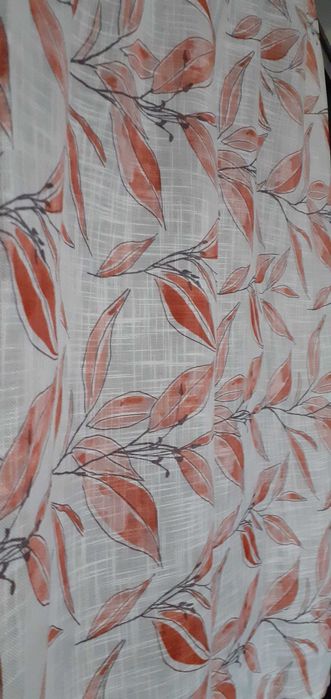 Zasłony krótkie wzór Gałezie i liście