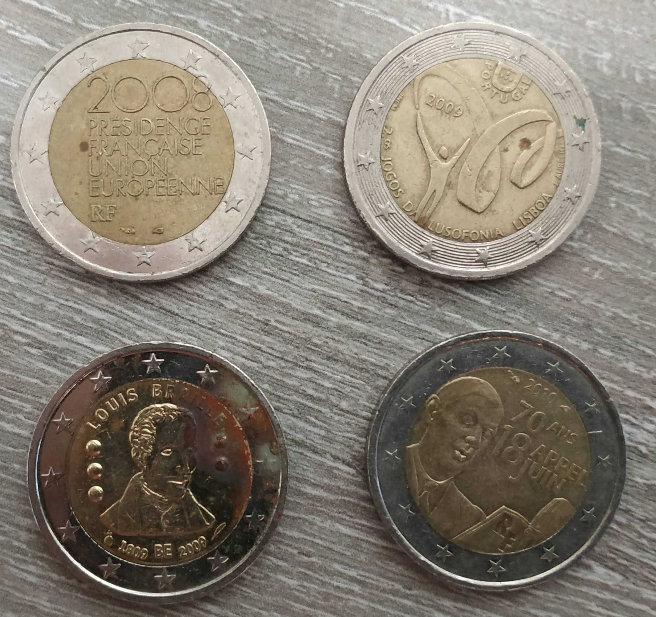 moedas 2 euro comemorativas
