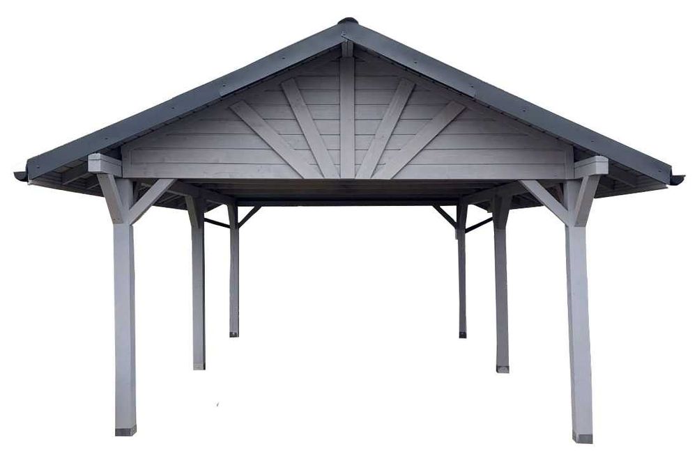 Carport drewniany 6x3 m – wiata garażowa, montaż i dostawa
