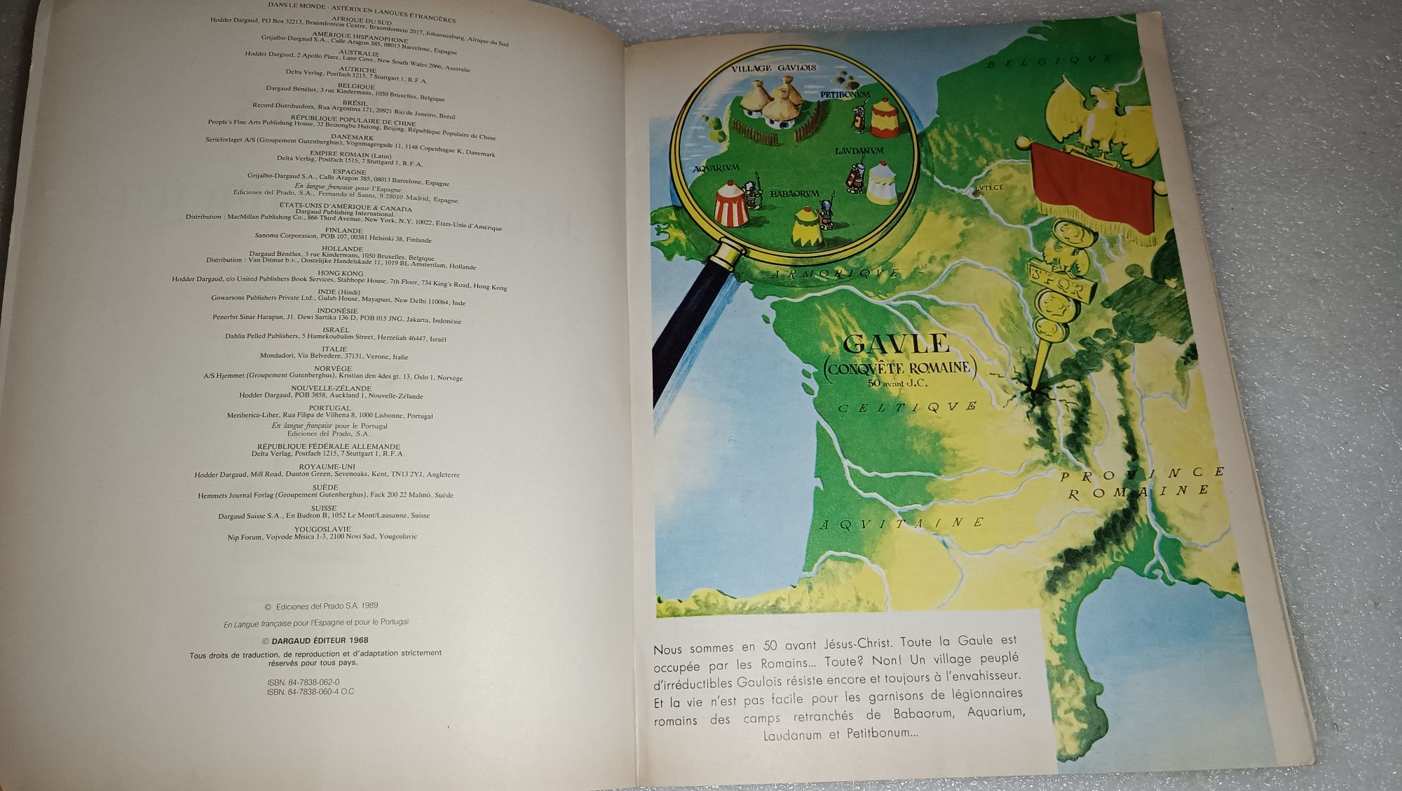 Livro antigo Asterix aux jeux olympiques de 1989