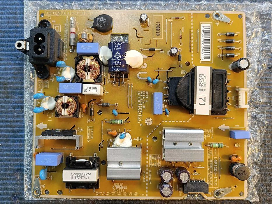 Fonte alimentação tv lg43dj-17v1
