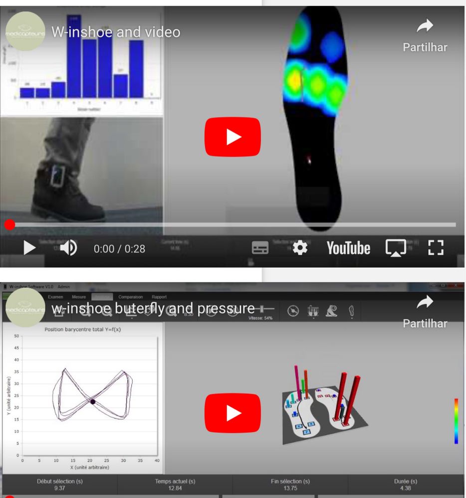 Podologia / W-INSHOE (Medicapteurs)  sensores pressões plantares