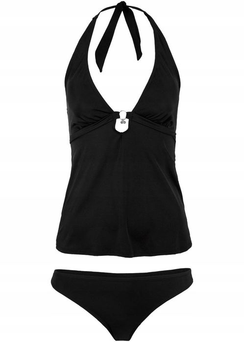 B.P.C tankini czarne wiązane z figami 42.