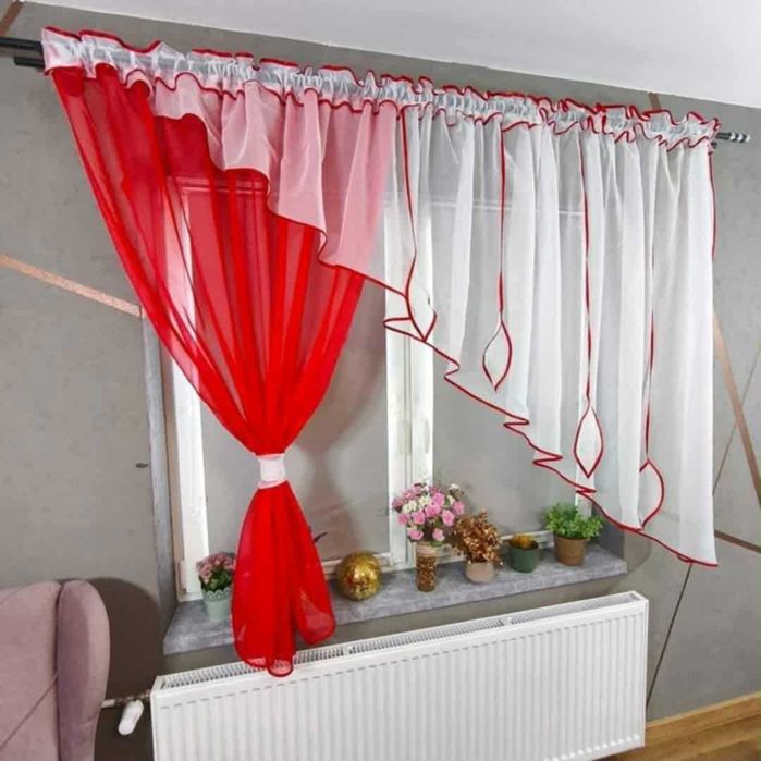 gotowa firana listki 370x150 rózne kolory