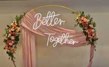 Better Together napis neon ledon ślub wesele