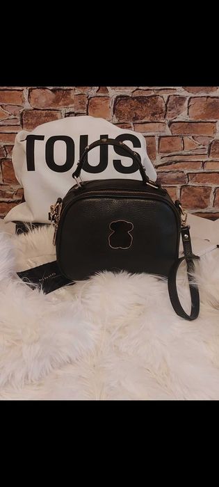 Torebka skórzana"Miś"Tous kuferek-listonoszka w kolorze czarnym