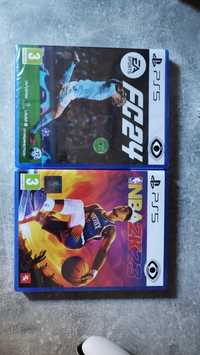 Jogos PS5 FC24 e NBA2K 23