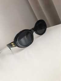 Nowe okragle okulary przeciwsłoneczne czarne