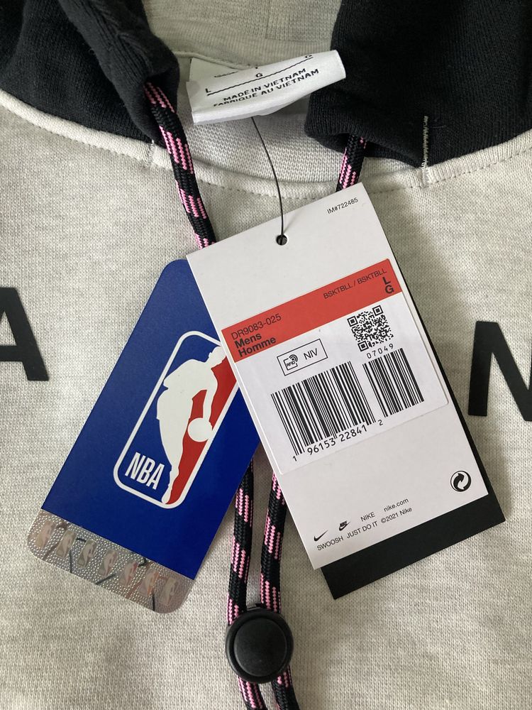 Bluza Nike NBA z kapturem szara zakupiona z nike.com