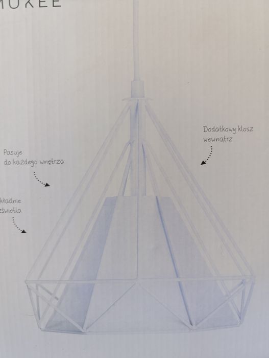 Lampa wisząca "diament" biała