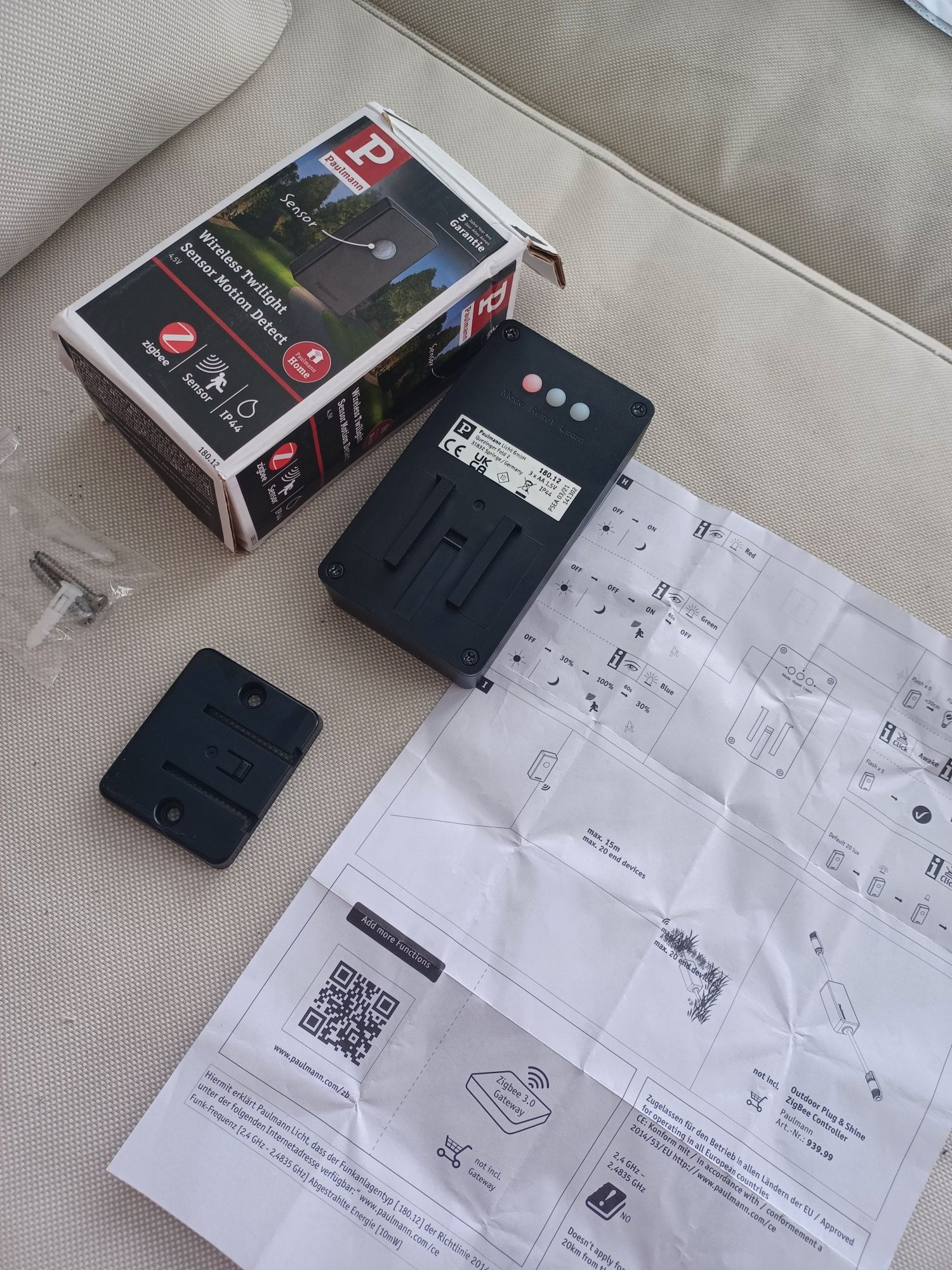 Paulmann SmartHome Zigbee sensor zmierzchu ruch oświetlenia nowy