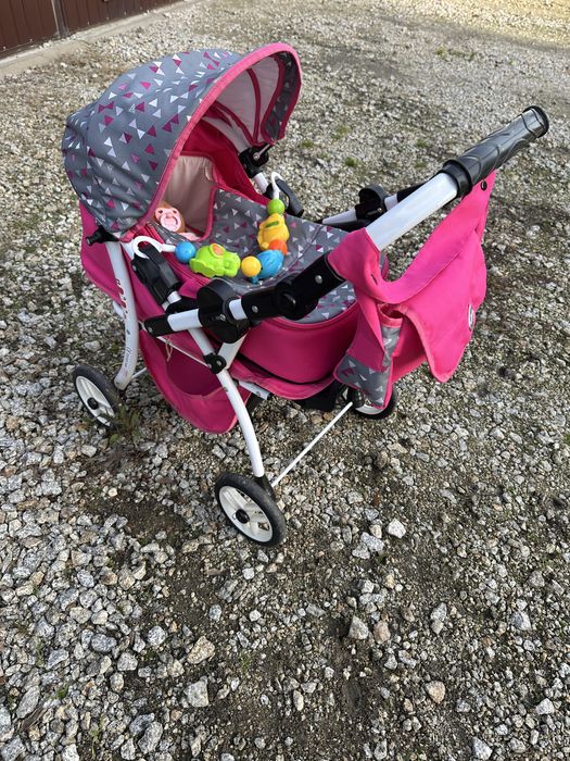 Wózek dla lalek SiSi 2w1 gondola+spacerówka. Całkowicie regulowany