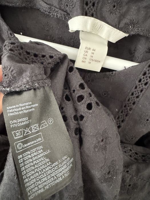 H&M haftowana bluzka oversize Boho