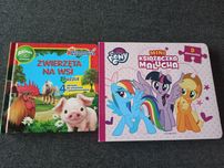Książki z puzzlami, zwierzęta, kucyki my little pony
